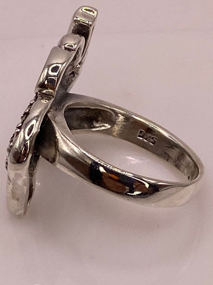 Anillo Elefante Artesanal con Abalón y Marquesitas en Plata Ley 925, sello de autenticidad Plata Ley .925