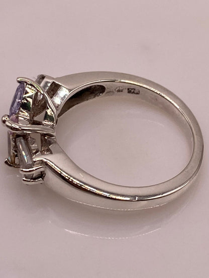 Anillo Floral Multicolor con Zirconias en Plata Ley 925, sello de autenticidad Plata Ley .925