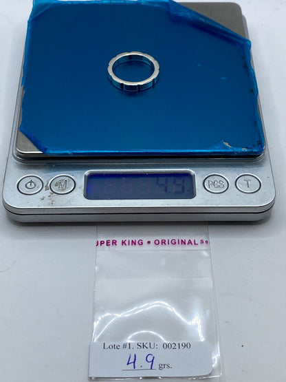 Anillo Geométrico de Plata Ley 925, peso en gramos (báscula)