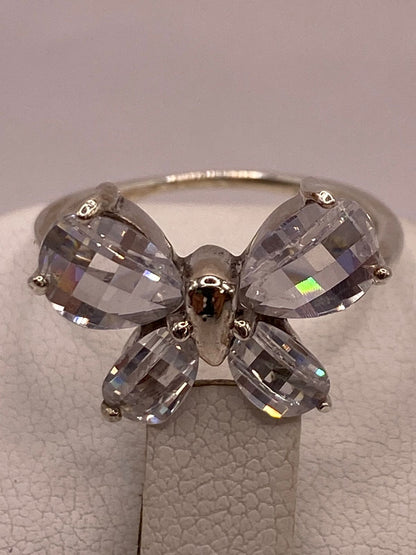 Anillo Mariposa Brillante con Zirconias en Plata Ley 925