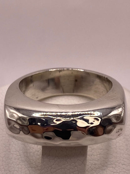 Anillo Martillado de Plata Ley 925, vista superior