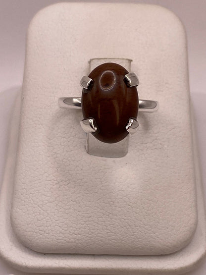Anillo Ojo de Tigre de Plata Ley 925 — ángulo diagonal