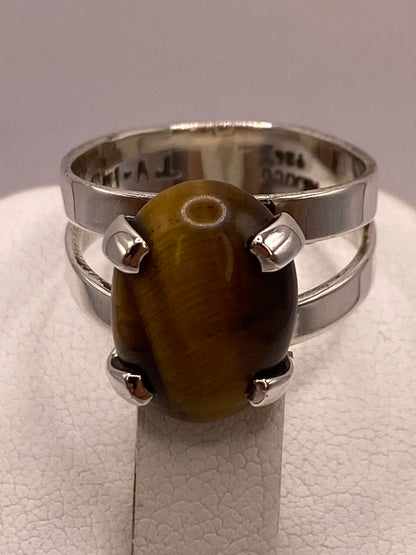 Anillo Ojo de Tigre de Plata Ley 925, peso en gramos (báscula)