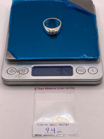Anillo con Ópalo de Fuego Iridiscente en Plata Ley .925, peso en gramos (báscula)