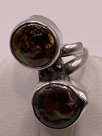 Anillo de Plata Ley 925 con Abulón, sello de autenticidad Plata Ley .925