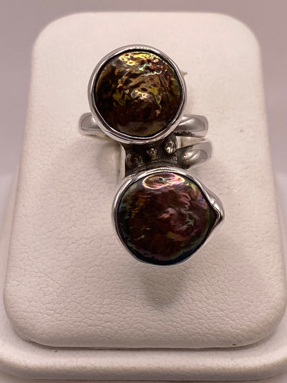 Anillo de Plata Ley 925 con Abulón, vista superior