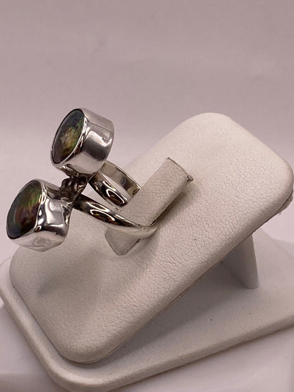 Anillo de Plata Ley 925 con Abulón, vista frontal