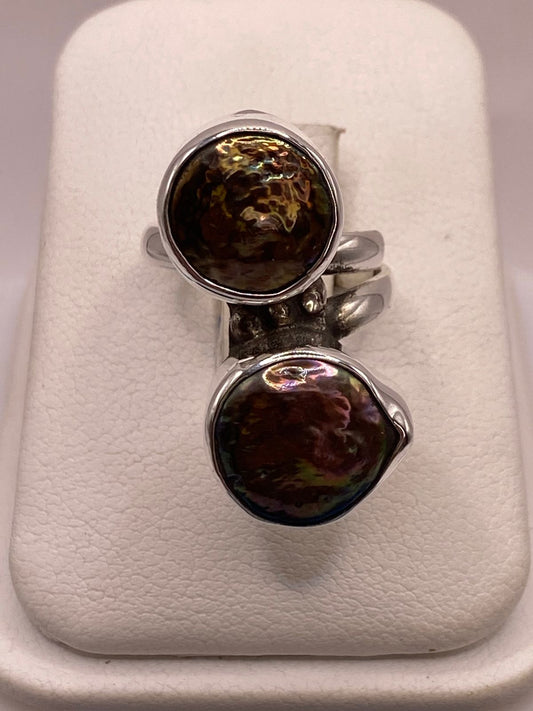 Anillo de Plata Ley 925 con Abulón en báscula mostrando peso