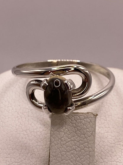 Anillo de Plata Ley 925 con Ámbar Ahumado, vista posterior