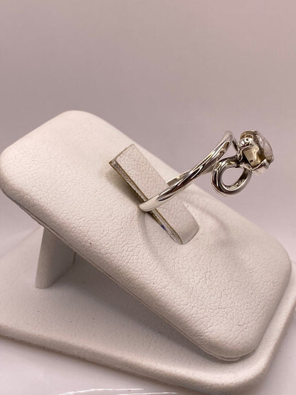 Anillo de Plata Ley 925 con Ámbar Ahumado, vista lateral
