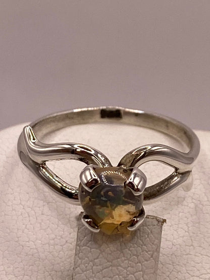 Anillo de Plata Ley 925 con Ámbar Ahumado, sello de autenticidad Plata Ley .925