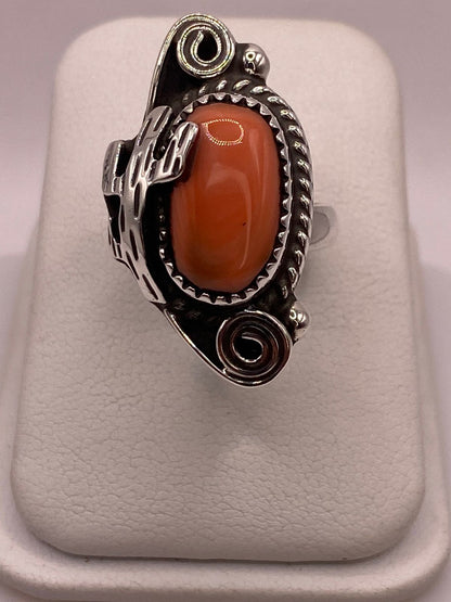 Anillo de Plata Ley 925 con Cornalina, vista superior
