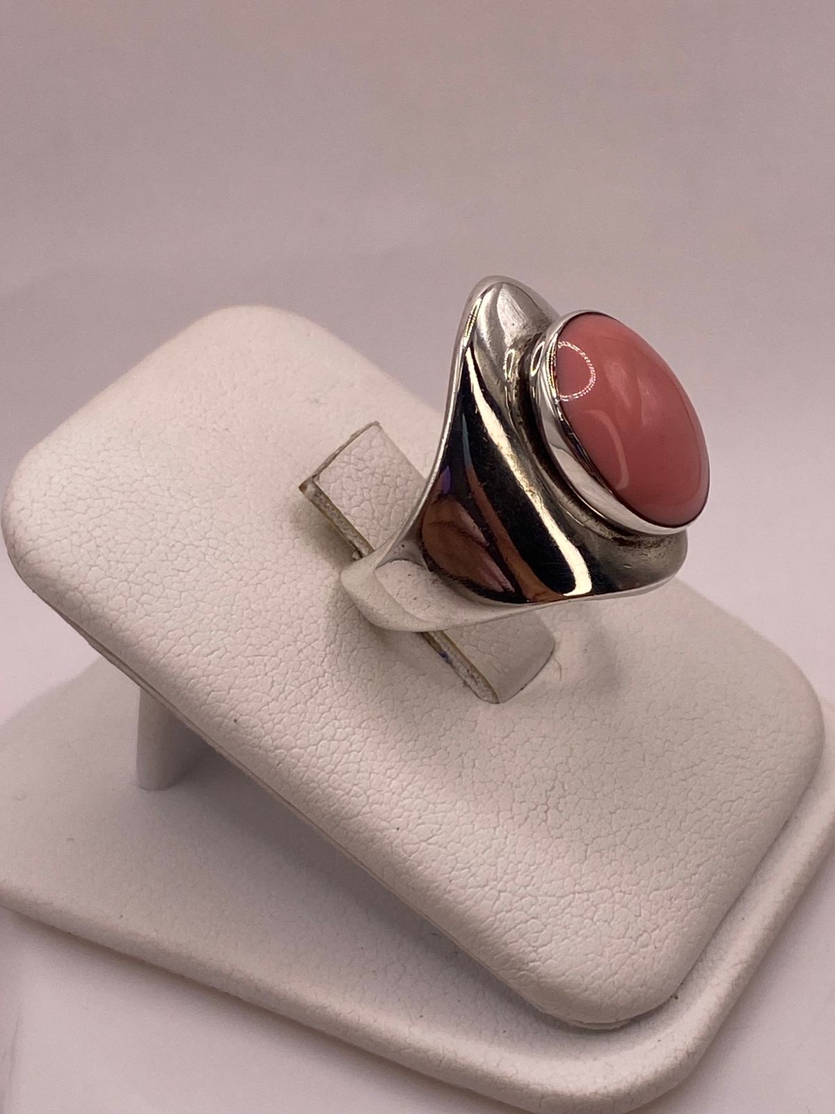Anillo de Plata Ley 925 con Cornalina, vista de detalle