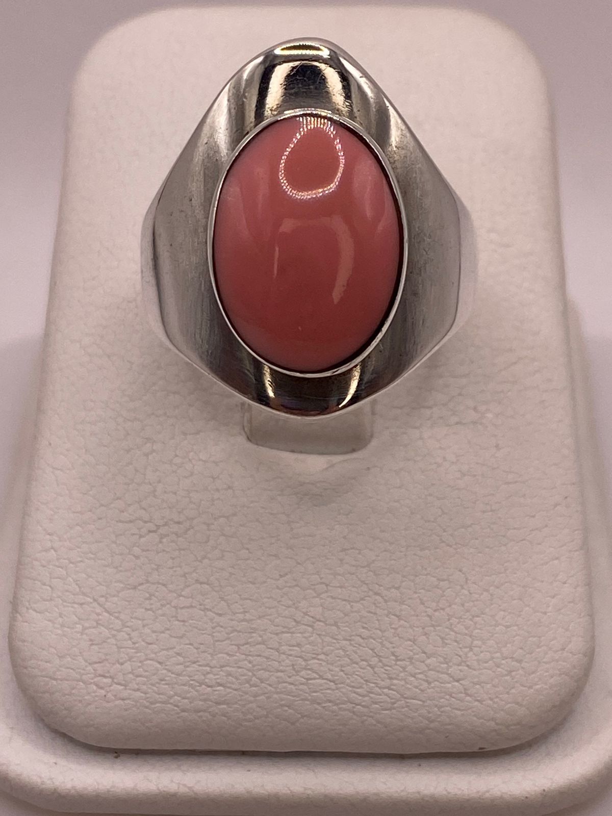 Anillo de Plata Ley 925 con Cornalina, vista frontal