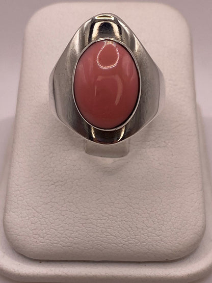 Anillo de Plata Ley 925 con Cornalina, vista frontal