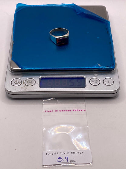Anillo de Plata Ley 925 con Ópalo de Fuego Azul, peso en gramos (báscula)