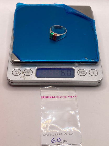 Anillo de Plata Ley 950 con Ópalo de Fuego, peso en gramos (báscula)