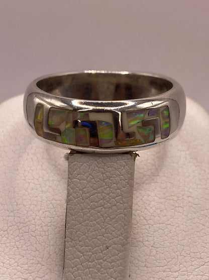 Anillo de Plata Ley 950 con Ópalo de Fuego, sello de autenticidad Plata Ley .925