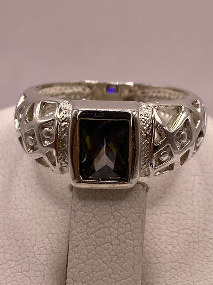 Anillo de Plata con Zirconia Diseño Elegante Plata Ley 950, vista superior