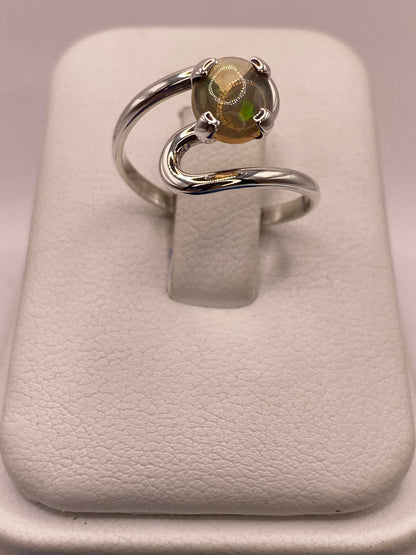 Anillo de Plata 925 con Ópalo de Fuego, vista frontal