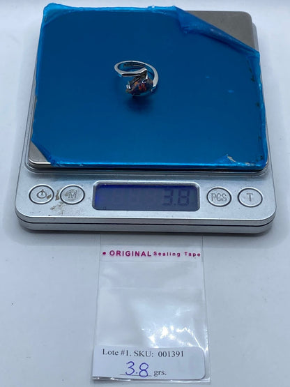Anillo de Plata .925 con Ópalo de Fuego Azul y Destellos Multicolor, peso en gramos (báscula)