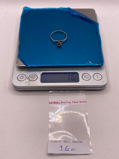 Anillo Solitario de Zirconia Blanca en Plata Ley 925, peso en gramos (báscula)