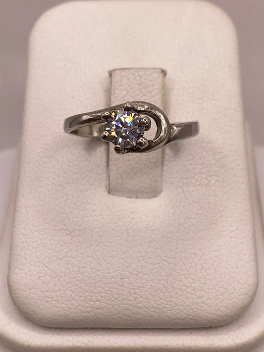 Anillo Solitario de Zirconia Blanca en Plata Ley 925 — imagen 9