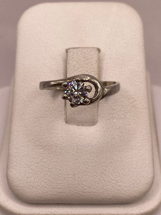 Anillo Solitario de Zirconia Blanca en Plata Ley 925 — imagen 9