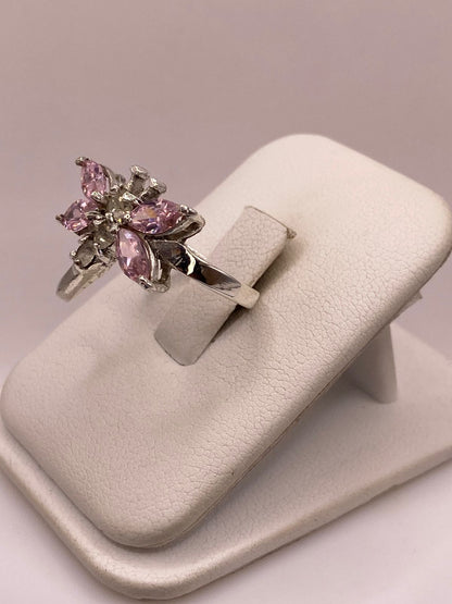 Anillo Tipo Libélula con Zirconia en Plata Ley 925, vista lateral