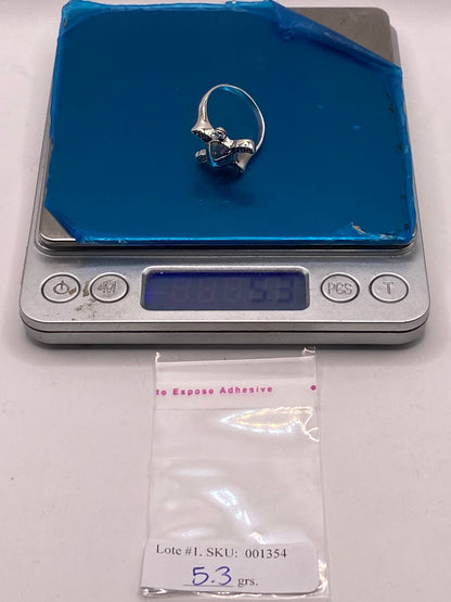 Anillo Tortuga Marina en Plata Ley 950 con Ópalo de Fuego, peso en gramos (báscula)