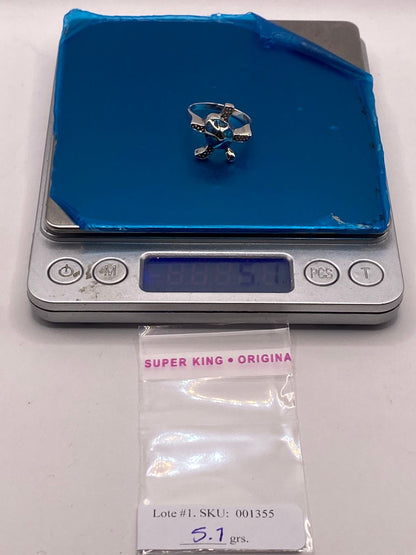 Anillo Tortuga Marina en Plata Ley 950 con Ópalo de Fuego, peso en gramos (báscula)