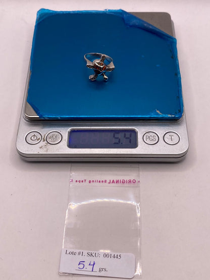 Anillo Tortuga Marina de Plata Ley 950 con Ópalo de Fuego Multicolor, peso en gramos (báscula)
