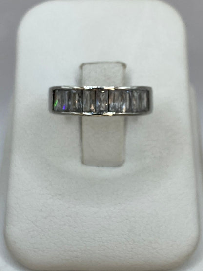 Anillo con Zirconias en Plata 925, vista superior