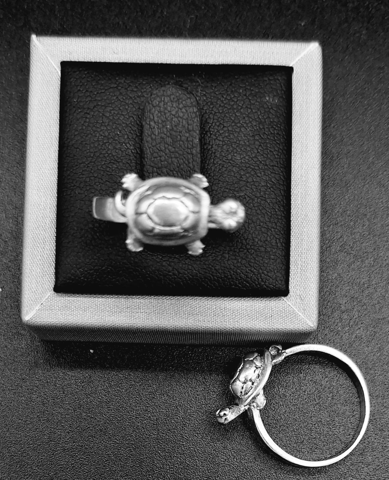 Anillo Plata Ley 925 , Tortuga, sello de autenticidad Plata Ley .925