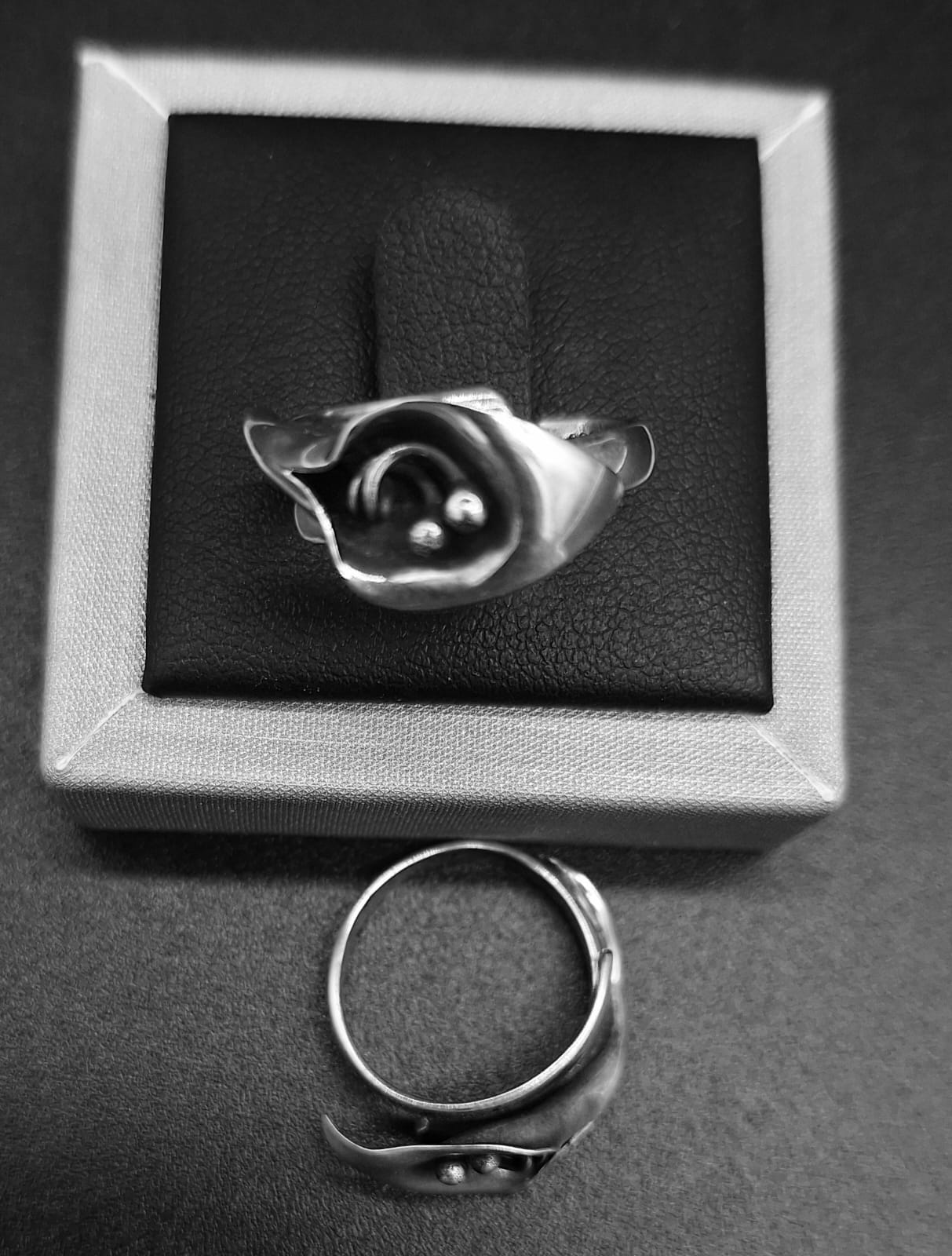 Anillo Alcatraz en Plata Ley 925, sello de autenticidad Plata Ley .925