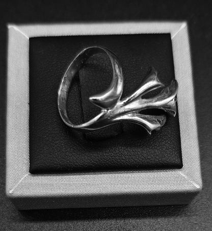 Anillo Alcatraz en Plata Ley 925, vista frontal