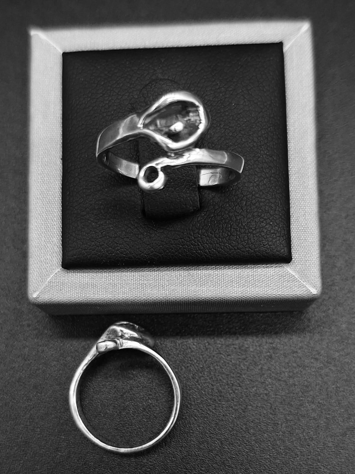 Anillo Alcatraz en Plata 925, vista frontal