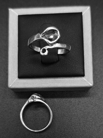 Anillo Alcatraz en Plata 925, vista frontal