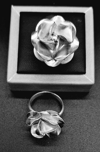 Anillo Plata Ley 925 , Rosa, sello de autenticidad Plata Ley .925