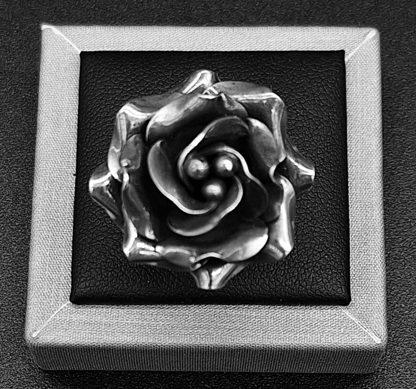 Anillo Plata Ley 925 , Rosa., vista frontal