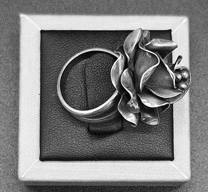Anillo Plata Ley 925 , Rosa., sello de autenticidad Plata Ley .925