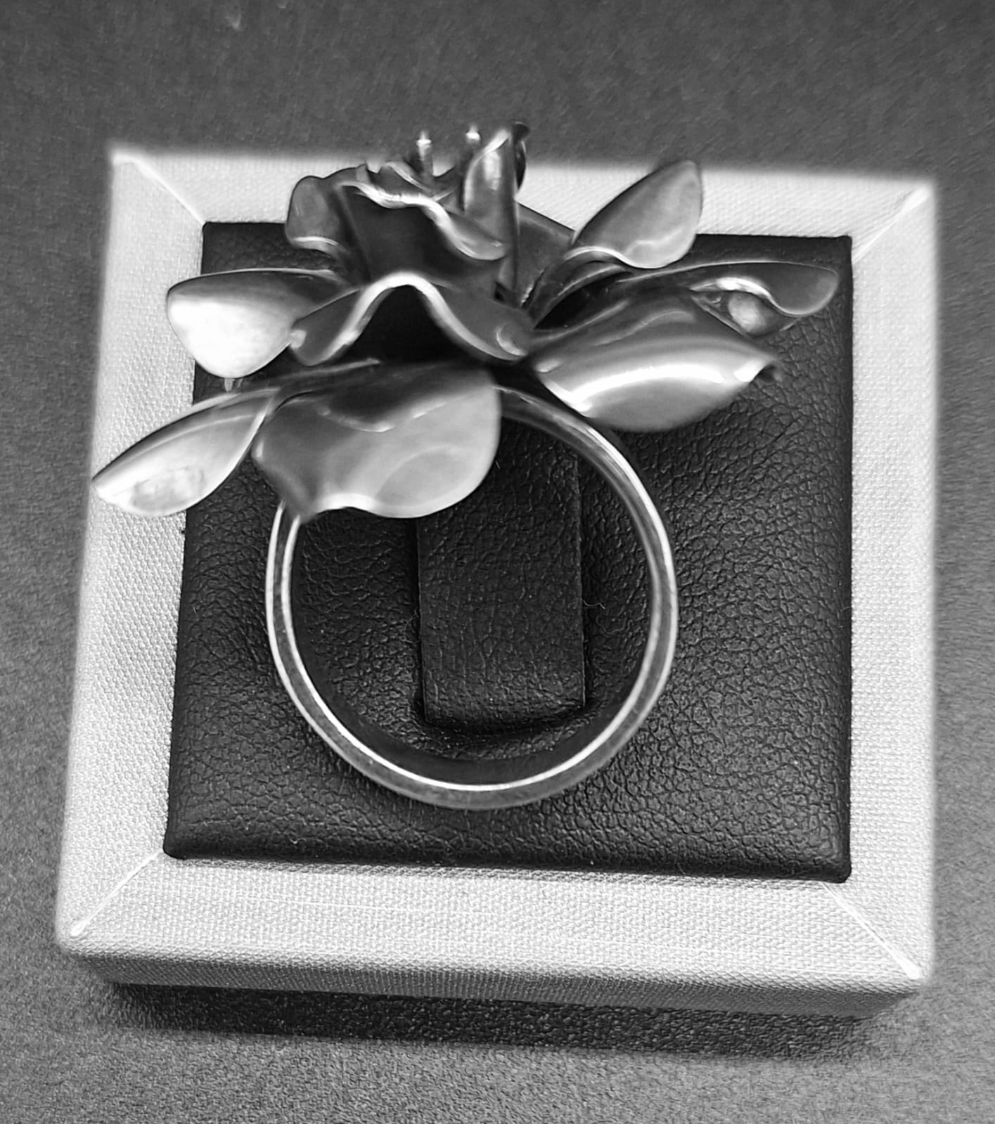Anillo Plata Ley 925 , Rosa, vista frontal
