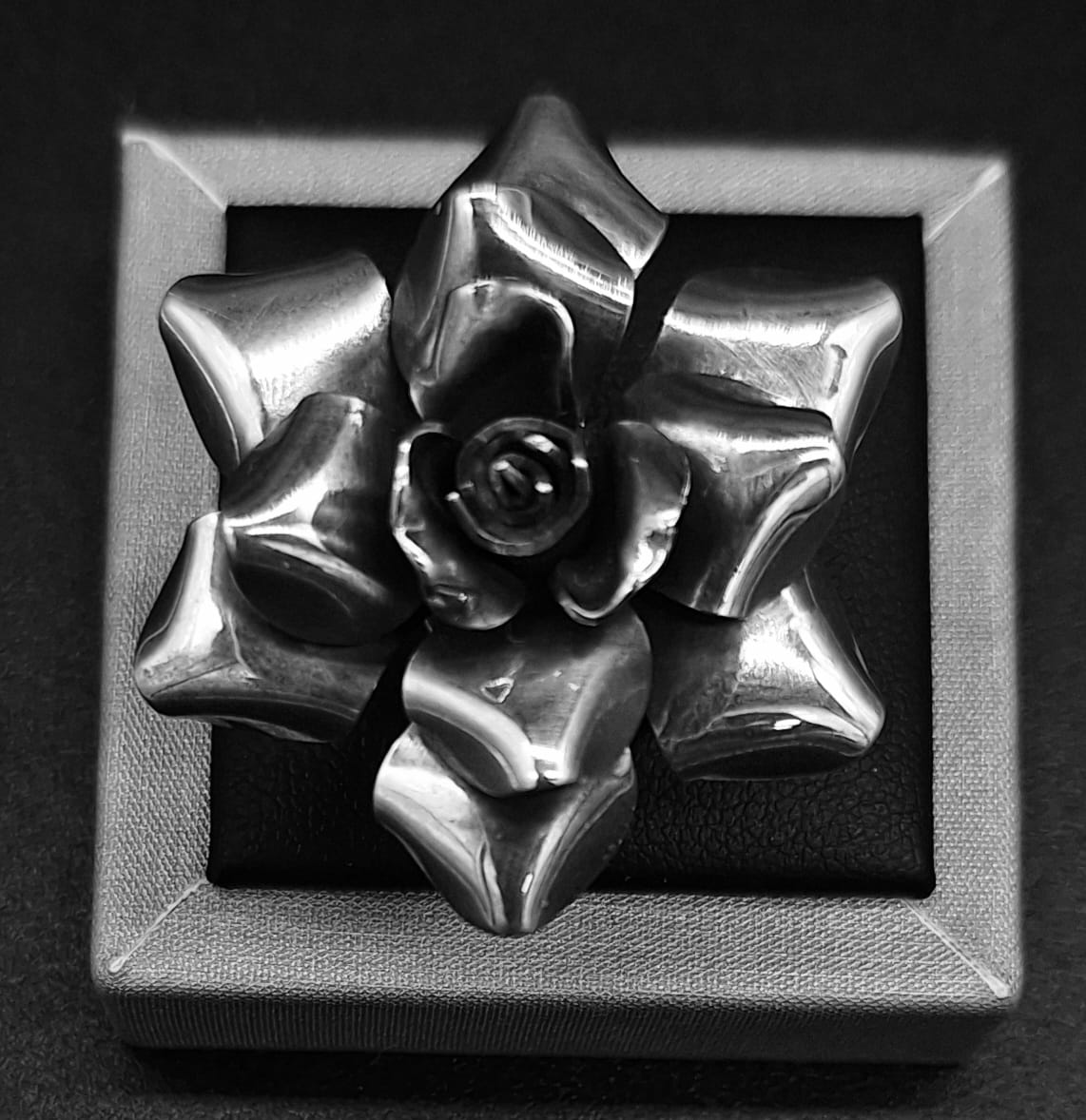 Anillo Plata Ley 925 , Rosa, sello de autenticidad Plata Ley .925