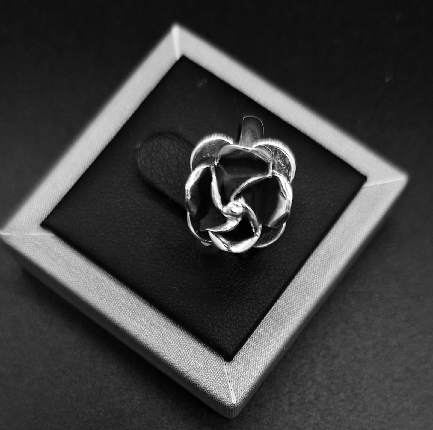 Anillo Plata Ley 925 , Rosa, sello de autenticidad Plata Ley .925