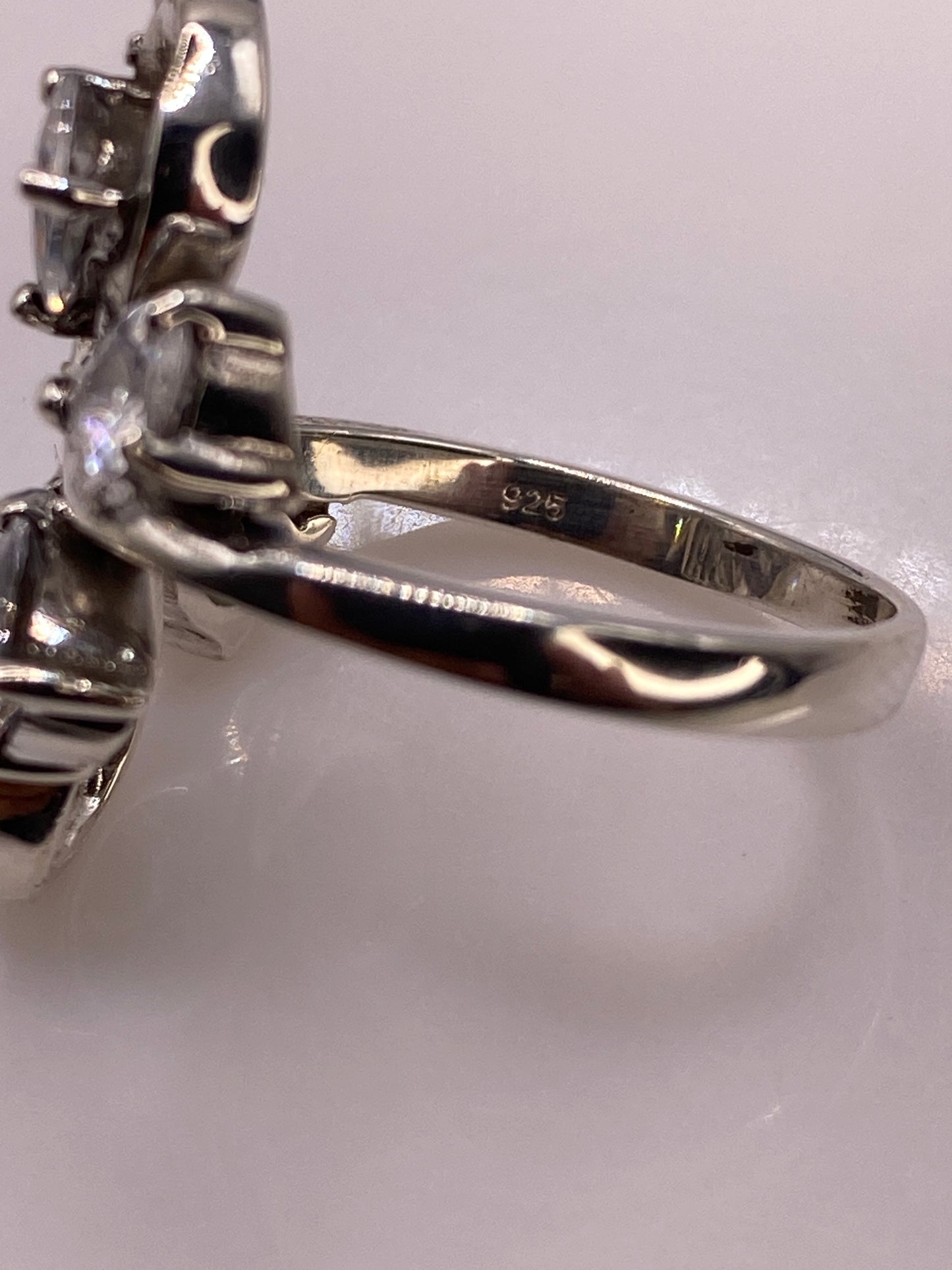 Anillo de Plata Mariposa con Circonias — Coctel Brillante — foto 5