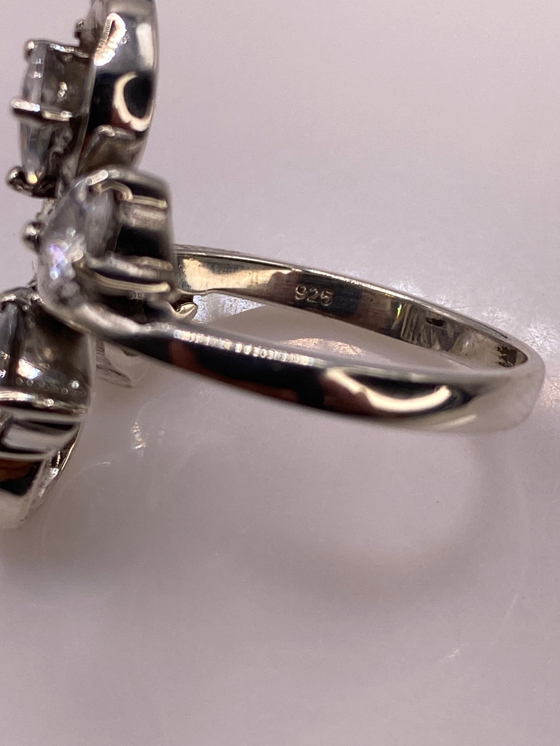 Anillo de Plata Mariposa con Circonias — Coctel Brillante — foto 5