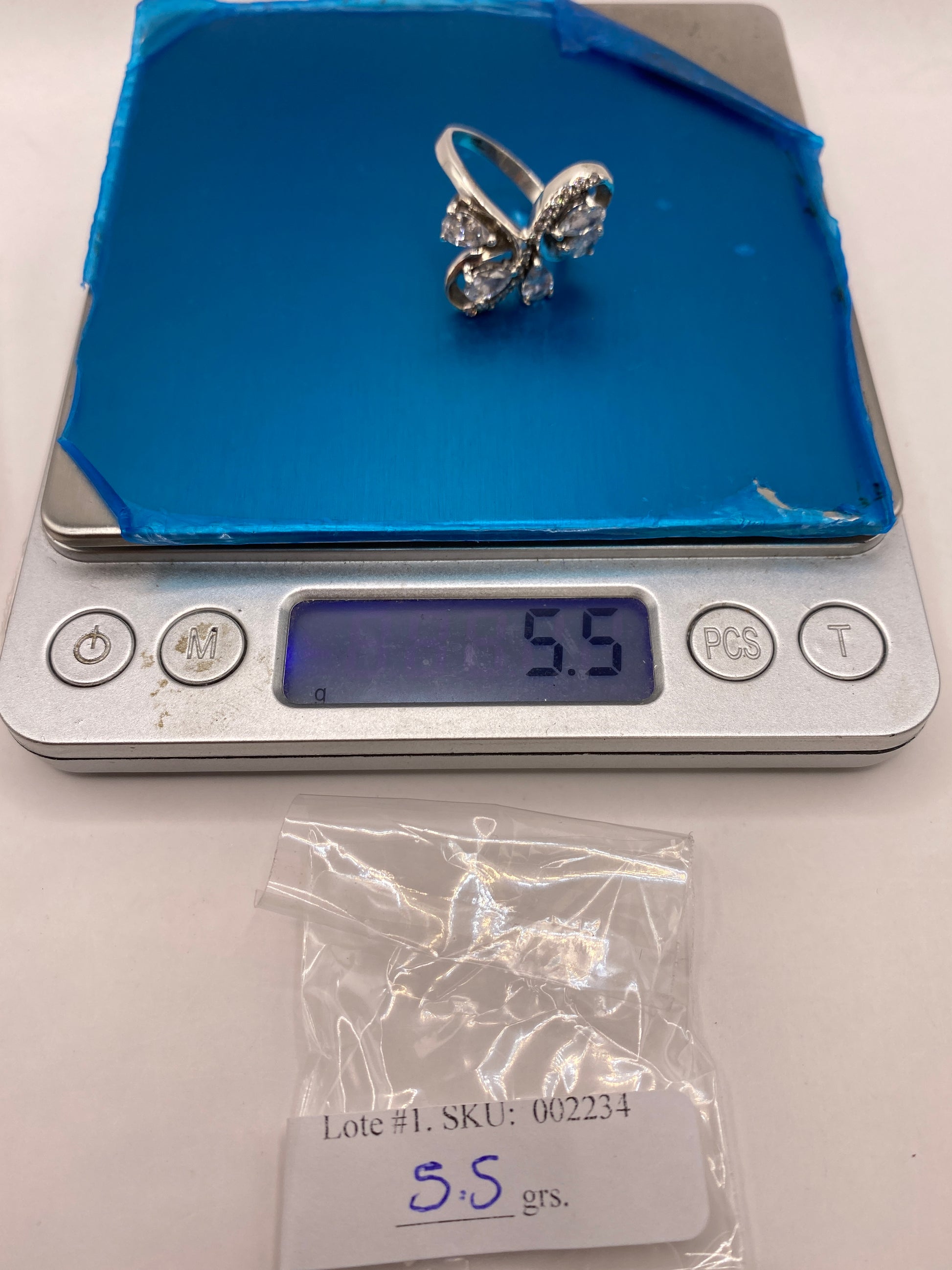 Anillo de Plata Mariposa con Circonias — Coctel Brillante — foto 6