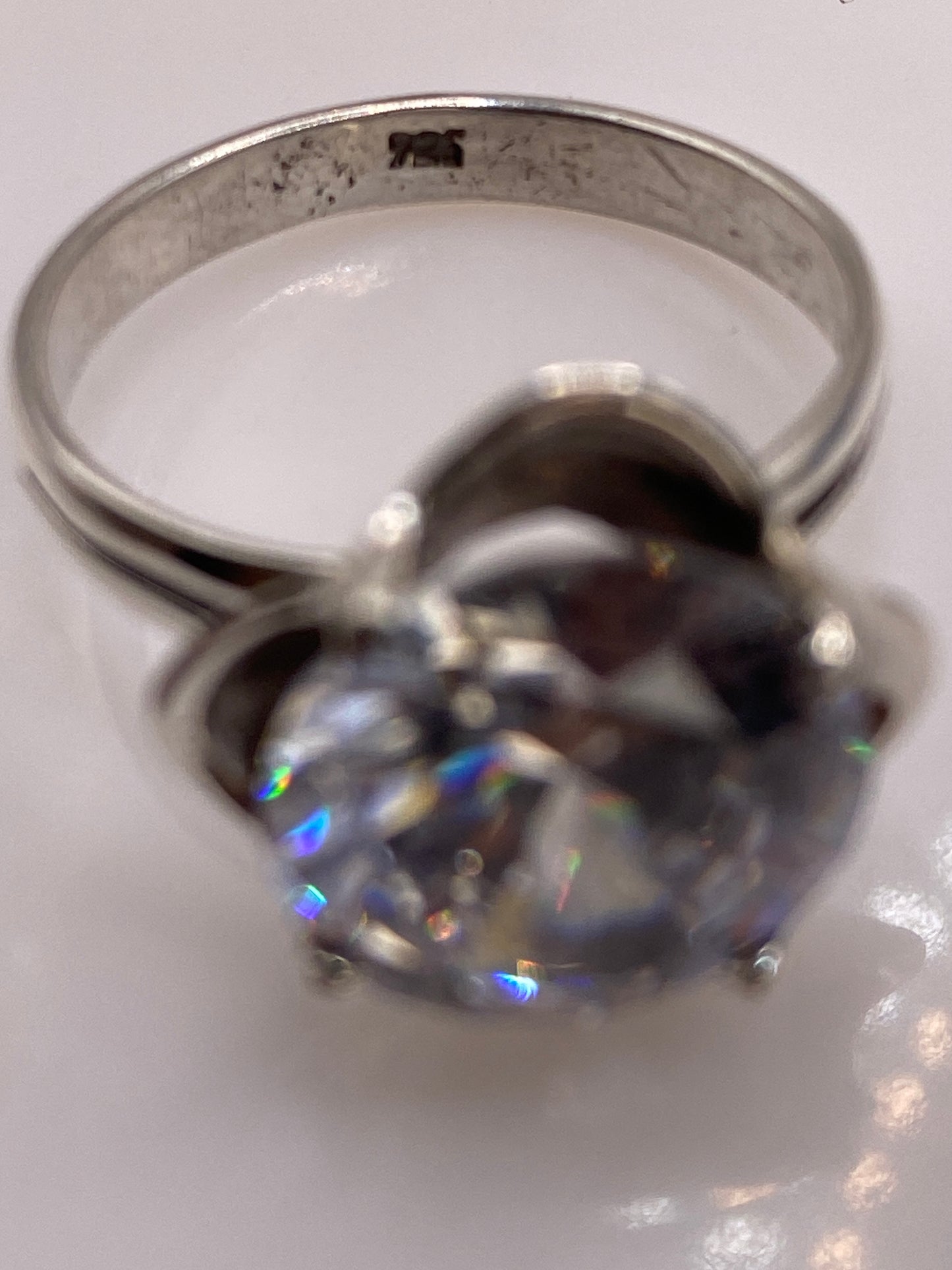 Anillo de Plata Solitario con Circonia — Diseño Clásico de Coctel — foto 5