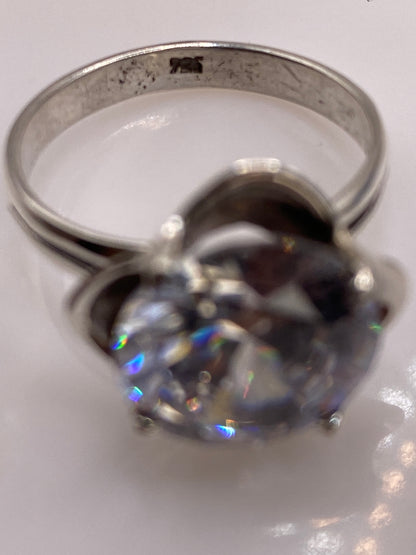 Anillo de Plata Solitario con Circonia — Diseño Clásico de Coctel — foto 5