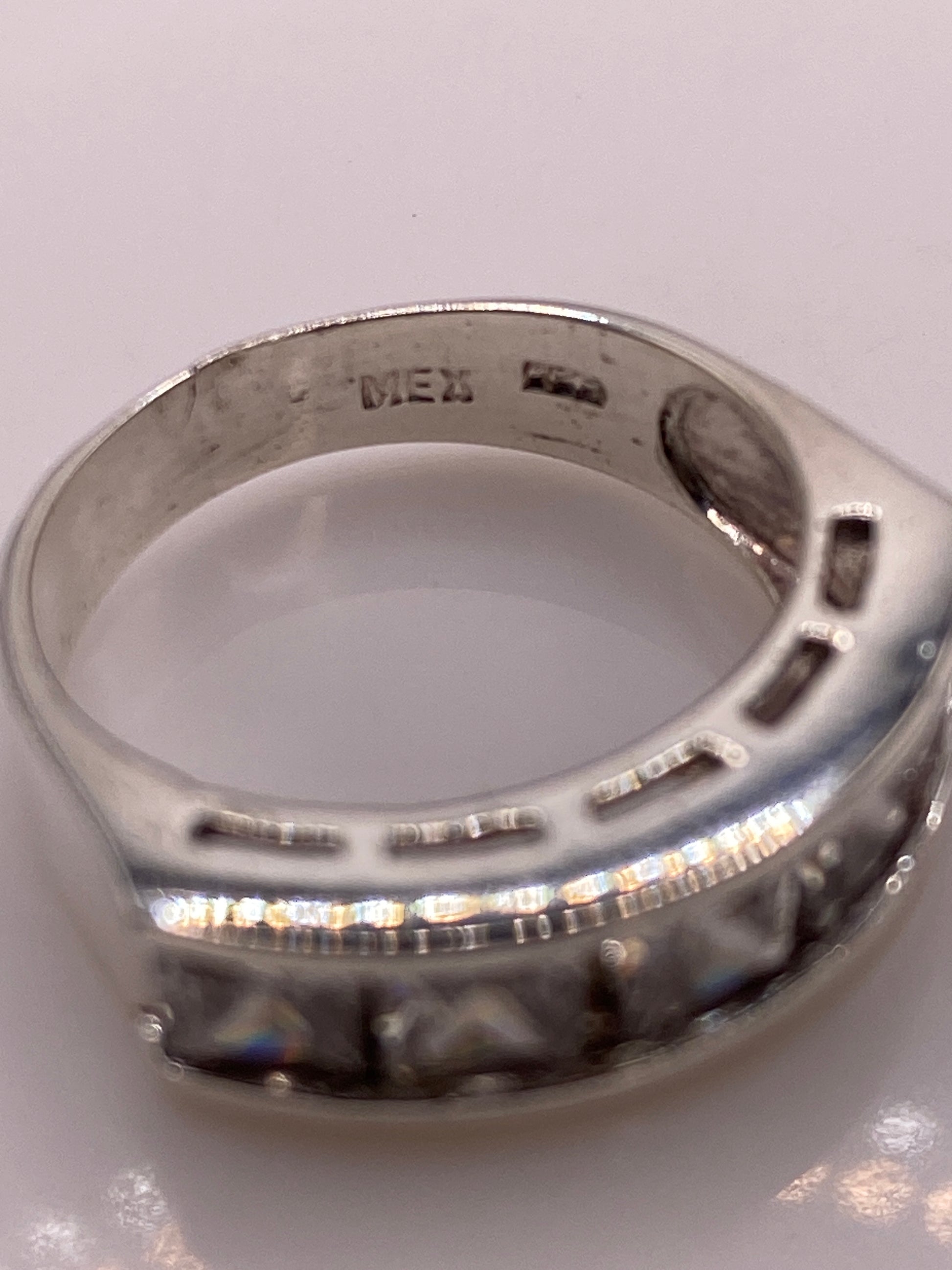 Anillo de Plata con Circonias Blancas — Solitario Cocktail — foto 5